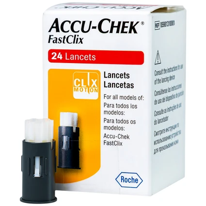 Kim lấy máu Accu Chek Fastclix (24 cái) dùng cho máy Accu Chek Guide