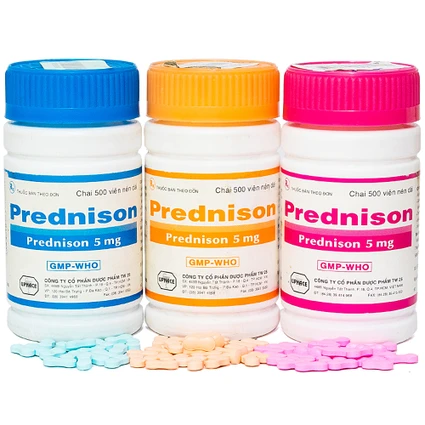 Thuốc Prednison 5mg Uphace điều trị bệnh thấp khớp (500 viên)