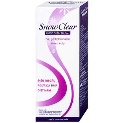 Dầu gội Snowclear Merap điều trị gàu, ngứa da đầu, diệt nấm (50ml)
