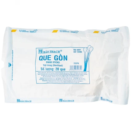 Que gòn Bảo Thạch (20 que) dùng rửa vết thương, lấy mẫu bệnh phẩm, làm sạch và bôi thuốc