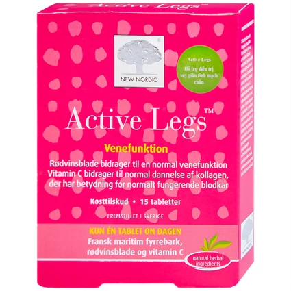 Viên uống hỗ trợ điều trị suy giãn tĩnh mạch chân Active Legs New Nordic (15 viên)