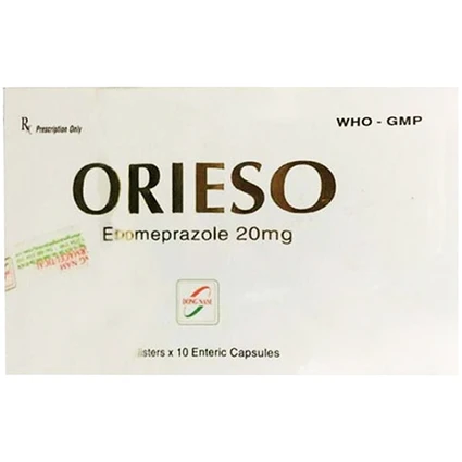 Viên nang Orieso 20mg Đông Nam điều trị loét dạ dày - tá tràng (3 vỉ x 10 viên)