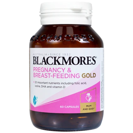 Viên hỗ trợ sức khỏe phụ nữ mang thai Blackmores Pregnancy & Breast - Feeding Gold (60 viên)