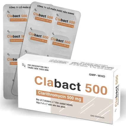 Thuốc Clabact 500 DHG điều trị nhiễm khuẩn (2 vỉ x 10 viên) - Nhà thuốc ...