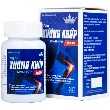 Viên uống giúp dưỡng khớp, hỗ trợ giảm đau do viêm khớp, thoái hóa khớp Xương Khớp Kingphar New (60 viên)