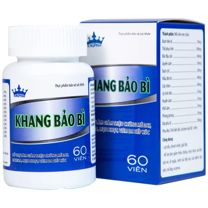 Viên uống hỗ trợ giảm mụn nhọt, da khô, nứt nẻ, lở ngứa của bệnh vảy nến Khang Bảo Bì Kingphar (60 viên)