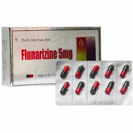 Thuốc Flunarizine 5mg TV Pharm điều trị dự phòng cơn đau nửa đầu (3 vỉ x 10 viên)