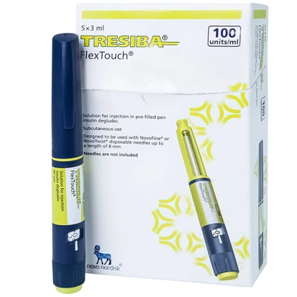 Thuốc tiêm Tresiba 100units/ml điều trị đái tháo đường (5 cây x 3ml)