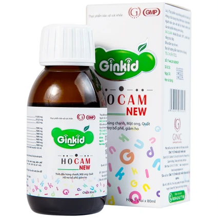 Siro hỗ trợ bổ phế, giảm ho, nhuận phế Ginkid Ho Cam NEW (80ml)