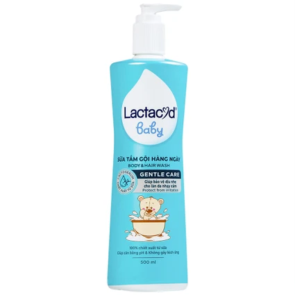 Sữa tắm gội cho bé Lactacyd Baby Body Và Hair Wash Gentle Care 500ml