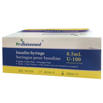 Bơm tiêm tiểu đường 0.5ml U 31G Tân Hiếu (100 cái)
