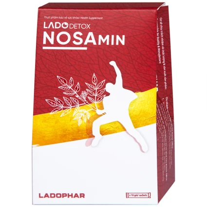 Nước uống hỗ trợ giải rượu, bảo vệ gan Ladodetox Nosamin Ladophar (10 gói x 15ml)