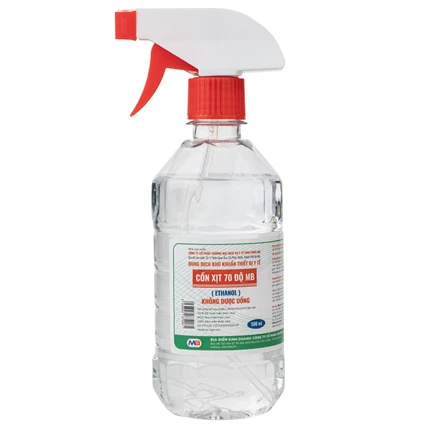 Cồn 70 độ Vĩnh Phúc (có vòi xịt) dùng sát trùng da và tiệt trùng dụng cụ y tế (500ml)