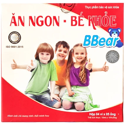 Siro hỗ trợ bổ sung các vitamin, giúp ăn ngon, tăng cường tiêu hóa Ăn Ngon - Bé Khỏe BBear (4 vỉ x 5 ống)