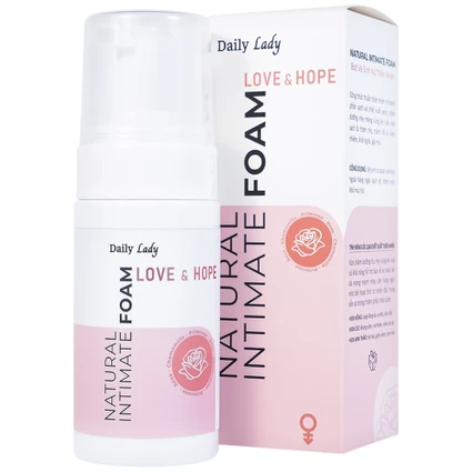 Dung dịch vệ sinh phụ nữ dạng bọt Daily Lady Love & Hope sáng hồng, kháng viêm (100ml)