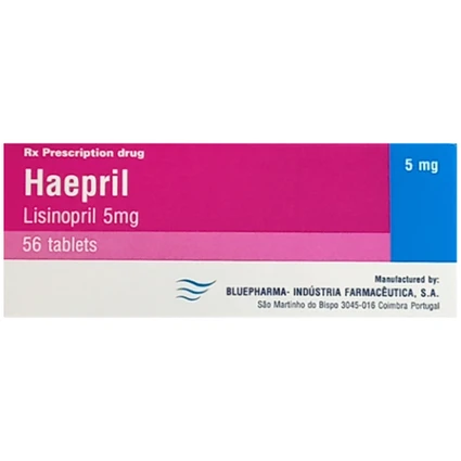 Thuốc Haepril 5mg Đại Bắc điều trị tăng huyết áp, suy tim, nhồi máu cơ tim (4 vỉ x 14 viên)