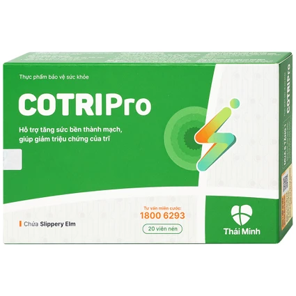 Viên uống bền thành mạch giảm trĩ Cotripro Thái Minh (2 vỉ x 10 viên)