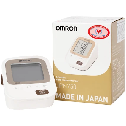 Máy đo huyết áp bắp tay Omron JPN750 hỗ trợ đo huyết áp, nhịp tim