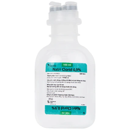 Dung dịch Natri Clorid 0.9% Kabi bổ sung điện giải và nước, phòng và điều trị thiếu hụt natri (100ml)