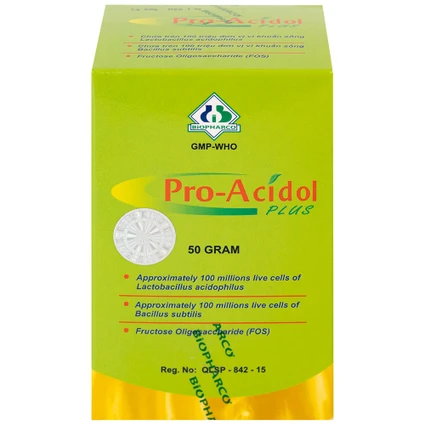 Thuốc Pro-Acidol Plus 50g Biopharco điều trị rối loạn tiêu hóa, viêm ...