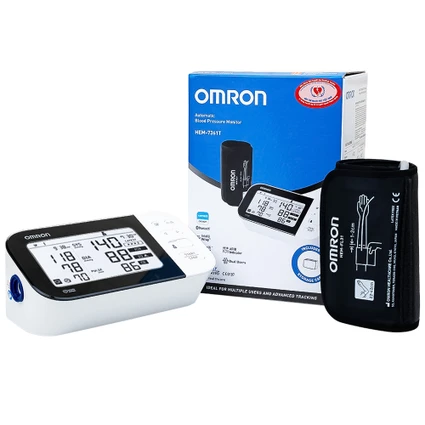 Máy đo huyết áp bắp tay Omron HEM 7361T Afib hỗ trợ đo huyết áp, cảnh báo đột quỵ