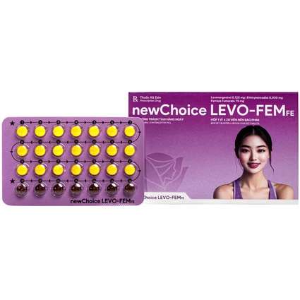 Thuốc Newchoice levo-fem Fe Nam Hà dùng để tránh thai (1 vỉ x 28 viên)