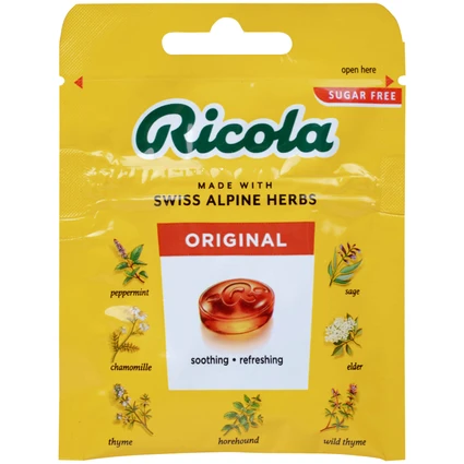 Kẹo Ngậm Ho Không Đường Thảo Mộc Ricola Original Herb (15g)