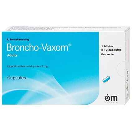 Thuốc Broncho-Vaxom điều trị nhiễm khuẩn đường hô hấp, tăng cường miễn dịch (1 vỉ x 10 viên)