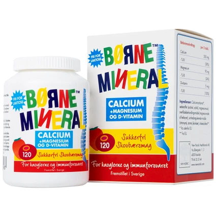 Viên nhai giúp tăng chiều cao, giảm nguy cơ còi xương cho trẻ em Borne Mineral New Nordic (120 viên)