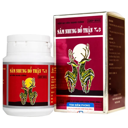 Thuốc Sâm nhung bổ thận TW3 giúp tăng cường sức khỏe, cải thiện tiểu đêm, tê mỏi chân tay (60 viên)