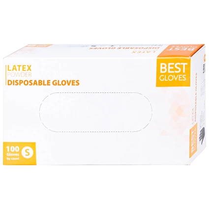 Găng tay y tế có bột, phủ Latex size S (100 cái) Powder Disposable