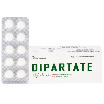 Thuốc Dipartate Cophavina bổ sung magnesi và kali, hỗ trợ điều trị suy tim, sau nhồi máu cơ tim (5 vỉ x 10 viên)