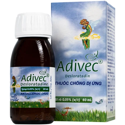 Thuốc Adivec 0.5mg điều trị viêm
mũi dị ứng (60ml)