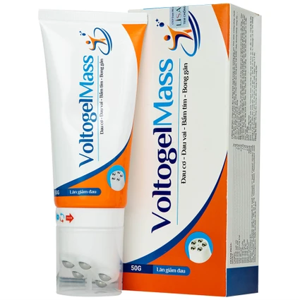 Gel bôi giảm đau Voltogel mass 50g giúp giảm đau cơ, đau vai, bầm tím, bong gân