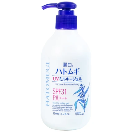 Gel dưỡng thể chống nắng Reihaku Hatomugi SPF31 PA+++ dưỡng ẩm, làm sáng da (250ml)