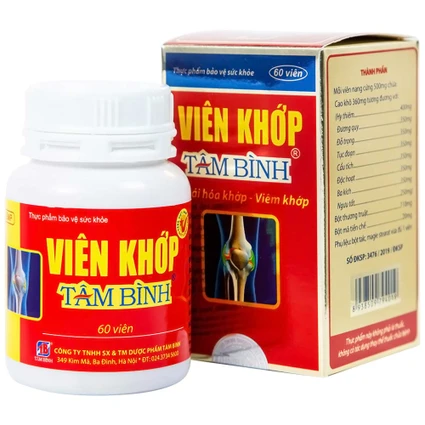 Viên uống giảm thoái hóa khớp viêm khớp Tâm Bình (60 viên)