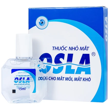 Thuốc nhỏ mắt OSLA Merap giúp cải thiện các triệu chứng như khô mắt, mỏi mắt, ngứa mắt, kích ứng mắt và ghèn rỉ mắt (15ml)