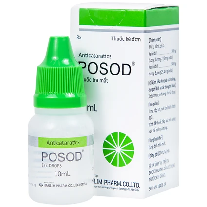 Thuốc tra mắt Posod Hanlim dùng cho bệnh bị đục, xuất huyết pha lê thể, cận thị (10ml)