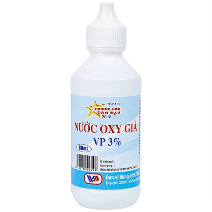 Oxy già Vĩnh Phúc 3% 60ml dùng rửa vết thương, kháng khuẩn