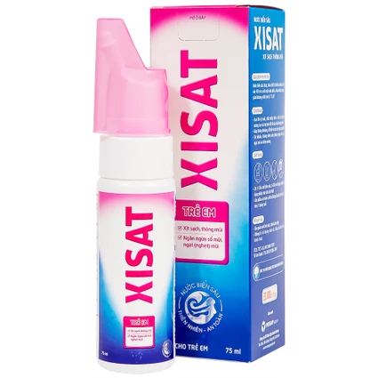 Xịt mũi Xisat trẻ em 75ml làm sạch thông mũi
