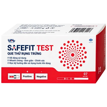 Que thử rụng trứng Safefit test (7 cái) dùng xác định ngày rụng trứng nhanh chóng, đơn giản