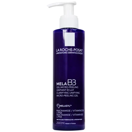 Sữa rửa mặt La Roche-Posay Mela B3 Gel Micro-Peeling Clarifying 200ml mờ thâm nám, dưỡng da sáng và đều màu