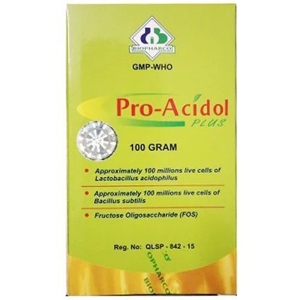 Thuốc Pro-Acidol Plus 100g Biopharco hỗ trợ điều trị rối loạn tiêu hóa