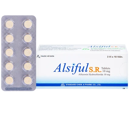 Thuốc Alsiful S.R 10mg Standard điều trị phì đại lành tính tuyến tiền liệt (3 vỉ x 10 viên)