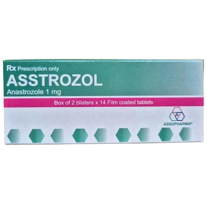 Thuốc Asstrozol Assopharma điều trị ung thư vú đã tiến triển ở phụ nữ sau mãn kinh (2 Vỉ X 14 Viên)