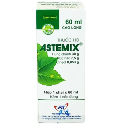 Thuốc ho Astemix An Thiên hỗ trợ điều trị ho, viêm họng, viêm phế quản, suyễn (60ml)