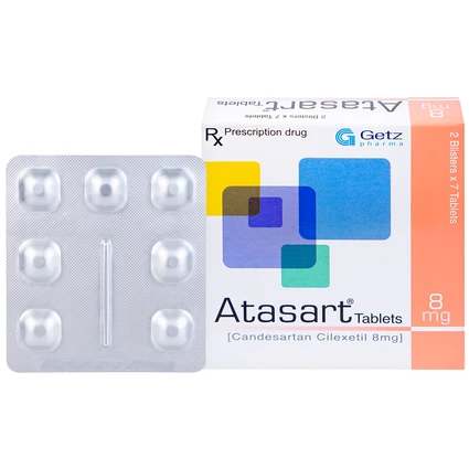 Thuốc Atasart Tablets 8mg Getz điều trị tăng huyết áp (2 vỉ x 7 viên)