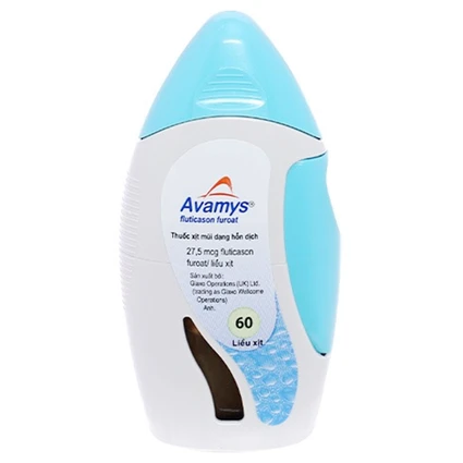 Thuốc xịt mũi Avamys 27.5mcg GSK điều trị chảy nước mũi, xung huyết mũi (60 liều xịt)