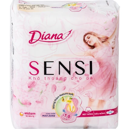 Băng vệ sinh Diana Sensi siêu mỏng cánh gói 8 miếng