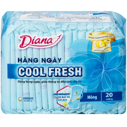 Băng vệ sinh hàng ngày Diana Cool Fresh Unicharm (20 miếng)